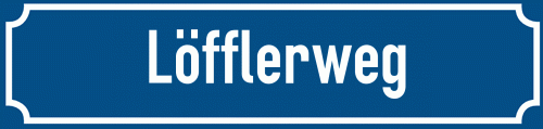 Straßenschild Löfflerweg