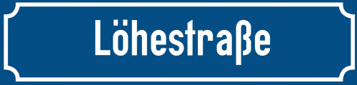 Straßenschild Löhestraße