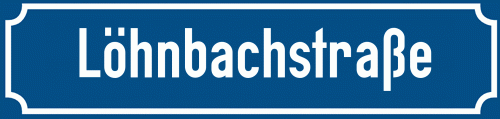 Straßenschild Löhnbachstraße