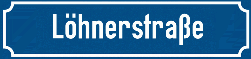 Straßenschild Löhnerstraße