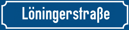 Straßenschild Löningerstraße zum kostenlosen Download