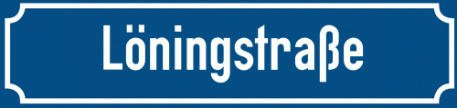 Straßenschild Löningstraße