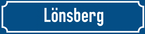 Straßenschild Lönsberg