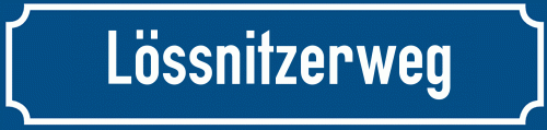 Straßenschild Lössnitzerweg
