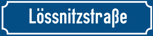 Straßenschild Lössnitzstraße
