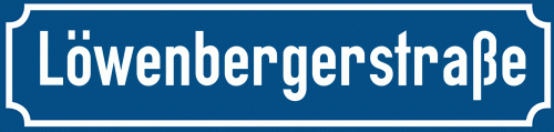 Straßenschild Löwenbergerstraße