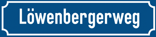 Straßenschild Löwenbergerweg