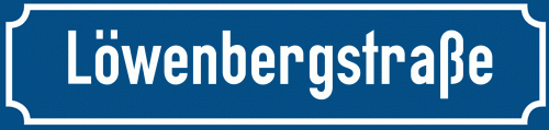 Straßenschild Löwenbergstraße