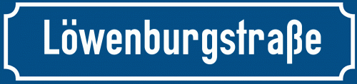 Straßenschild Löwenburgstraße