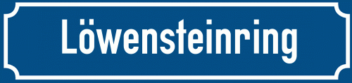 Straßenschild Löwensteinring