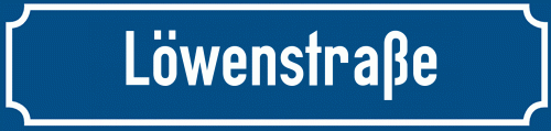 Straßenschild Löwenstraße