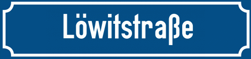 Straßenschild Löwitstraße
