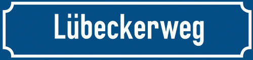 Straßenschild Lübeckerweg zum kostenlosen Download