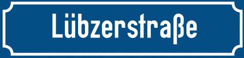 Straßenschild Lübzerstraße
