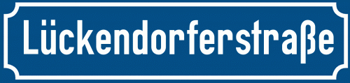Straßenschild Lückendorferstraße
