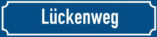 Straßenschild Lückenweg