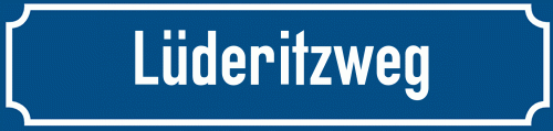 Straßenschild Lüderitzweg