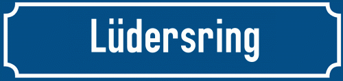 Straßenschild Lüdersring