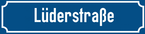 Straßenschild Lüderstraße