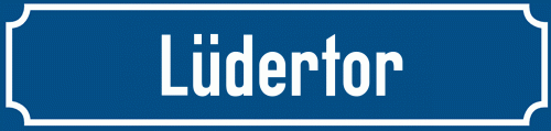 Straßenschild Lüdertor