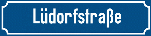 Straßenschild Lüdorfstraße