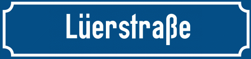 Straßenschild Lüerstraße