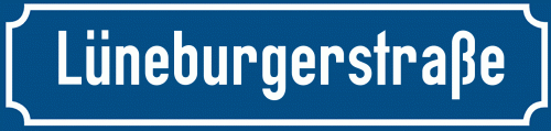 Straßenschild Lüneburgerstraße zum kostenlosen Download