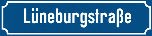Straßenschild Lüneburgstraße