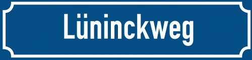 Straßenschild Lüninckweg