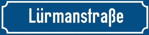 Straßenschild Lürmanstraße