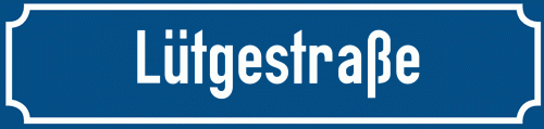 Straßenschild Lütgestraße