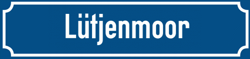 Straßenschild Lütjenmoor