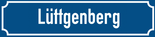 Straßenschild Lüttgenberg