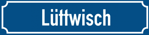 Straßenschild Lüttwisch