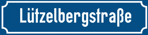 Straßenschild Lützelbergstraße