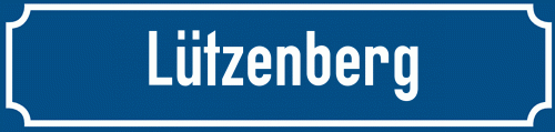 Straßenschild Lützenberg