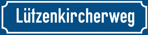 Straßenschild Lützenkircherweg