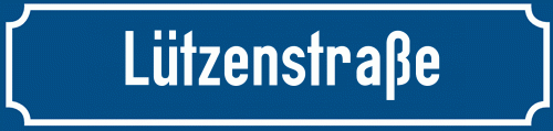 Straßenschild Lützenstraße