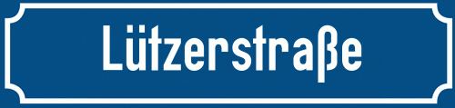 Straßenschild Lützerstraße