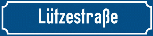 Straßenschild Lützestraße