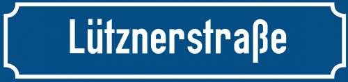 Straßenschild Lütznerstraße zum kostenlosen Download