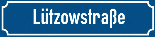 Straßenschild Lützowstraße