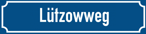 Straßenschild Lützowweg