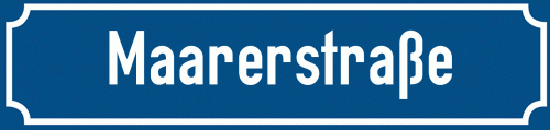 Straßenschild Maarerstraße