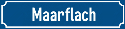 Straßenschild Maarflach