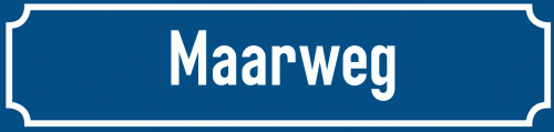 Straßenschild Maarweg