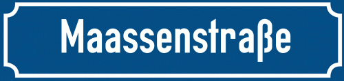 Straßenschild Maassenstraße