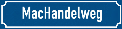 Straßenschild MacHandelweg zum kostenlosen Download