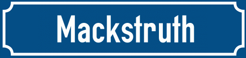 Straßenschild Mackstruth