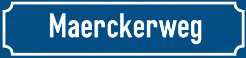 Straßenschild Maerckerweg zum kostenlosen Download